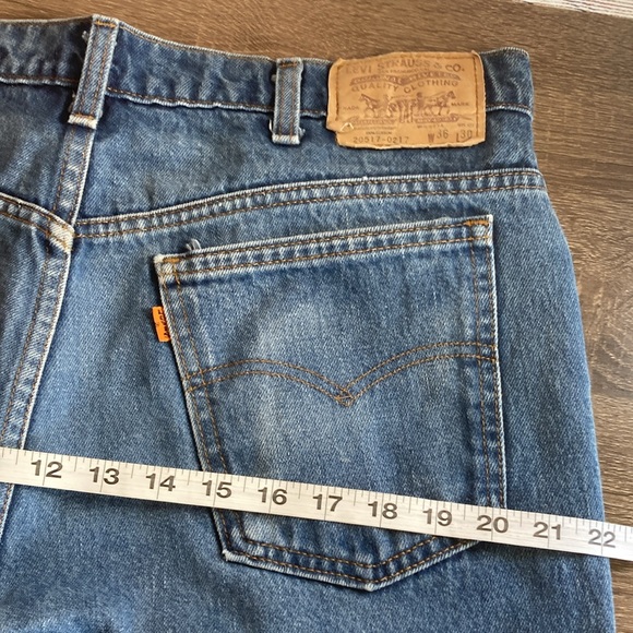 Vintage Mens Levi’s 20517-0217 Saddleman Jeans Orange Tab Made in USA 36x30 - Picture 8 of 10